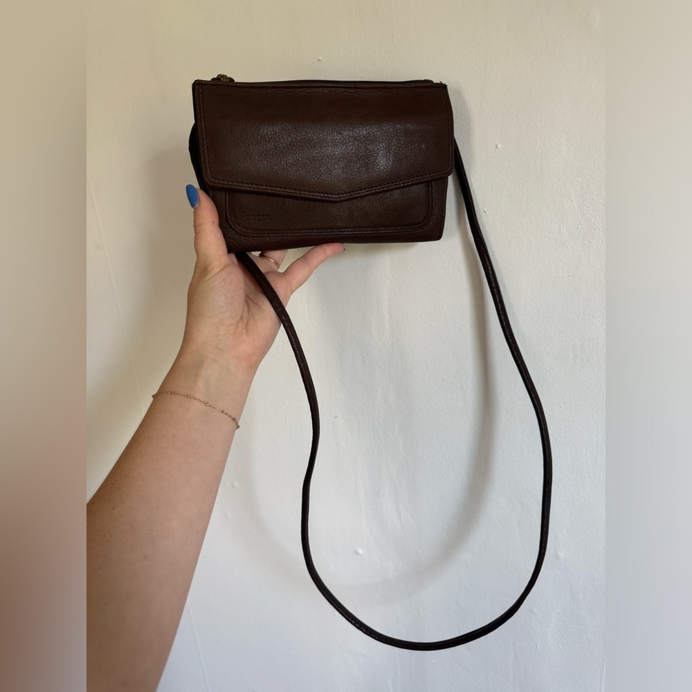 NWOT Vintage Fossil Genuine Leather Wallet Crossbody